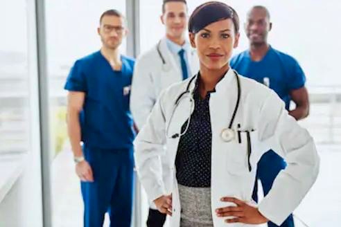 Diverse group of medical professionals