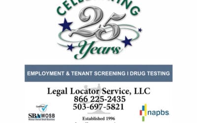 Legal Locator Service is Celebrating  25 Years of Screening Excellence